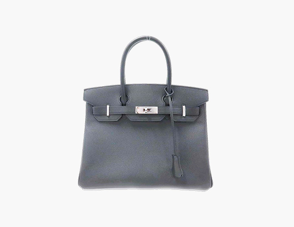 エルメス／バーキン30_トゴ_シルバー金具_黒