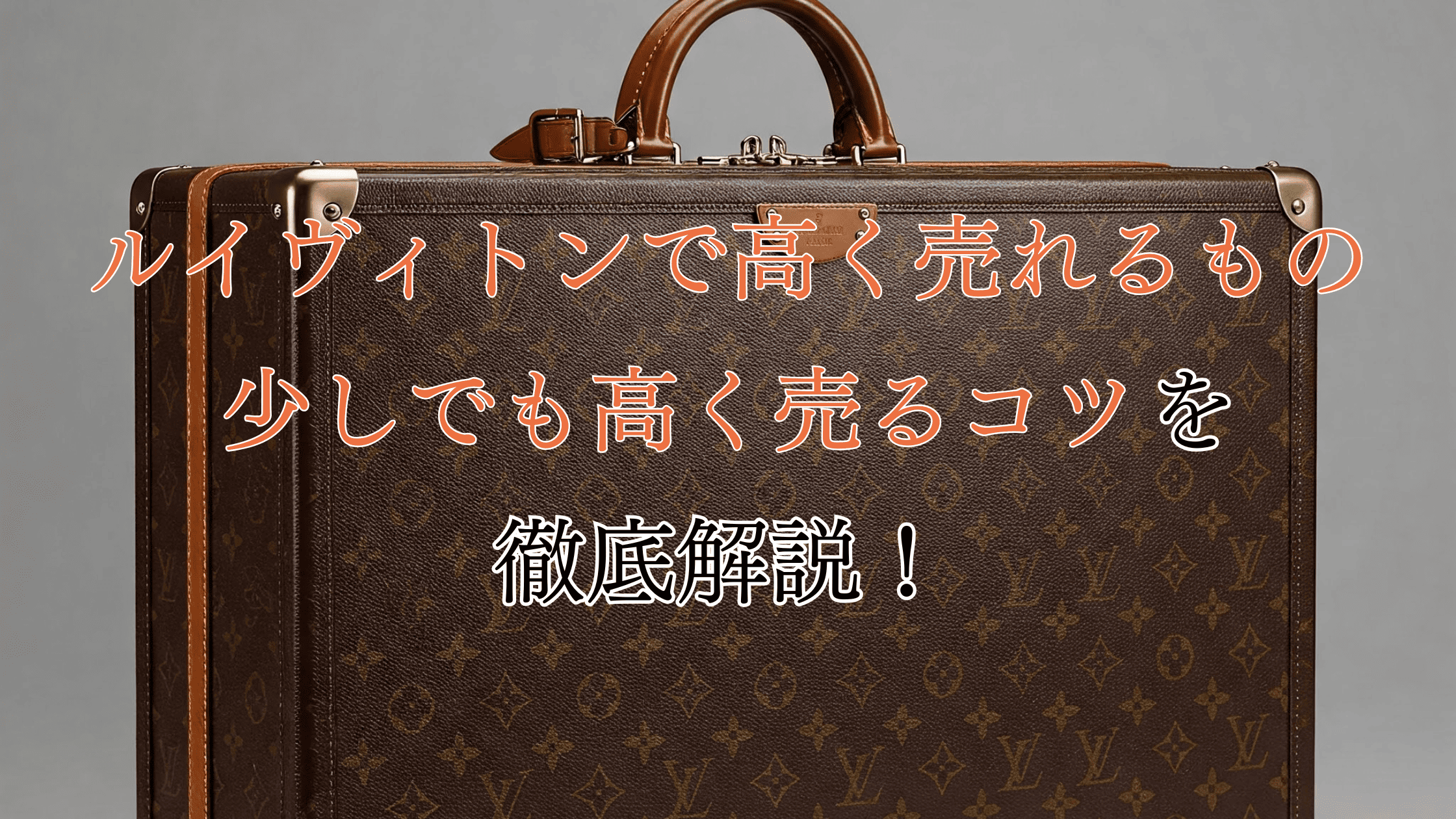 ルイヴィトンで高く売れるものは？少しでも高く売るコツも解説！