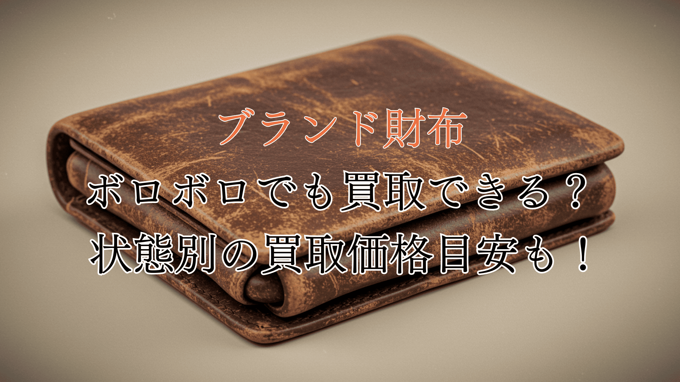 ブランド財布はボロボロでも買取できる？状態別の買取価格の目安も紹介！