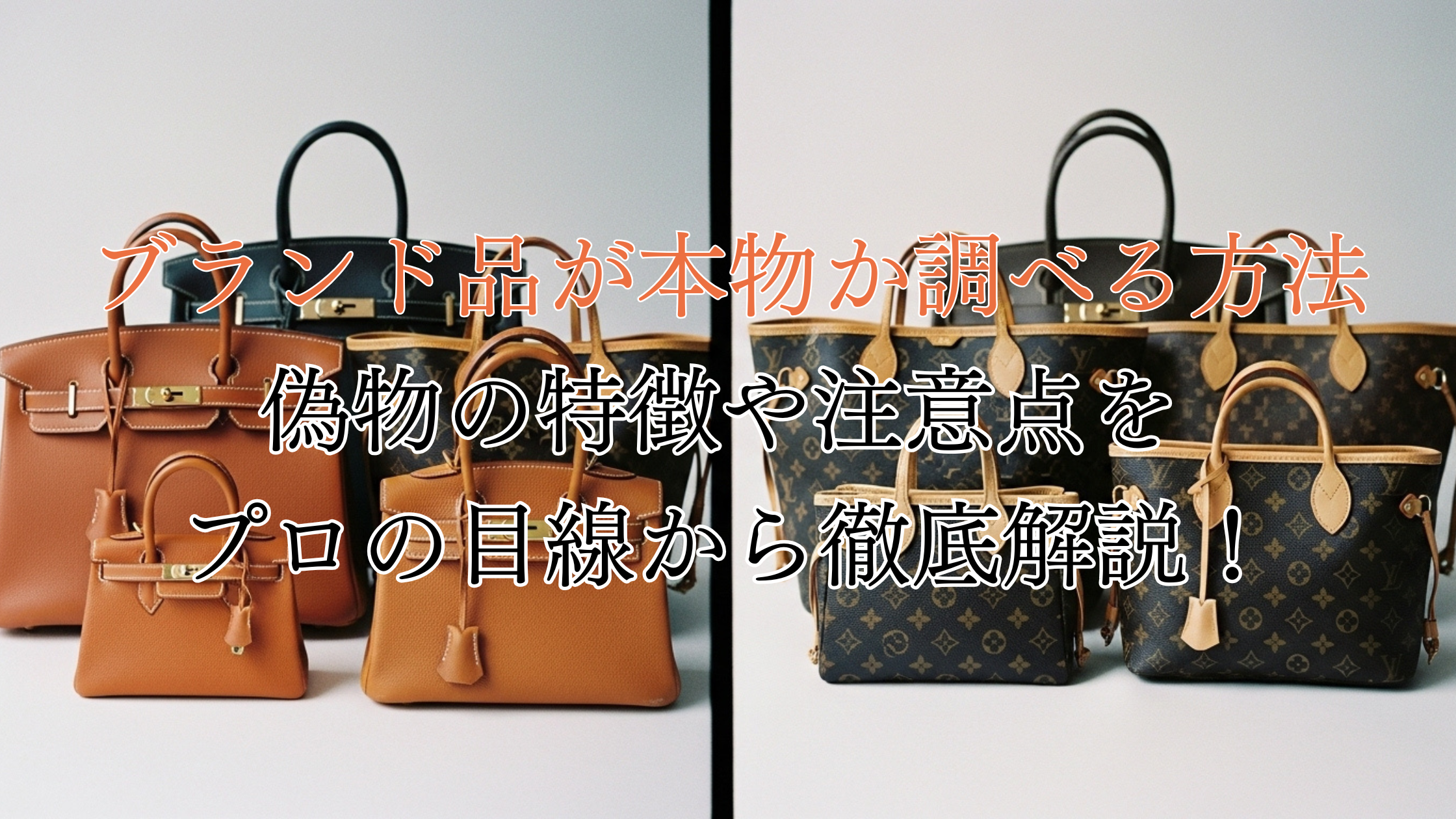 ブランド品が本物か調べる方法！偽物の特徴と買取に出す際の注意点をプロが解説！