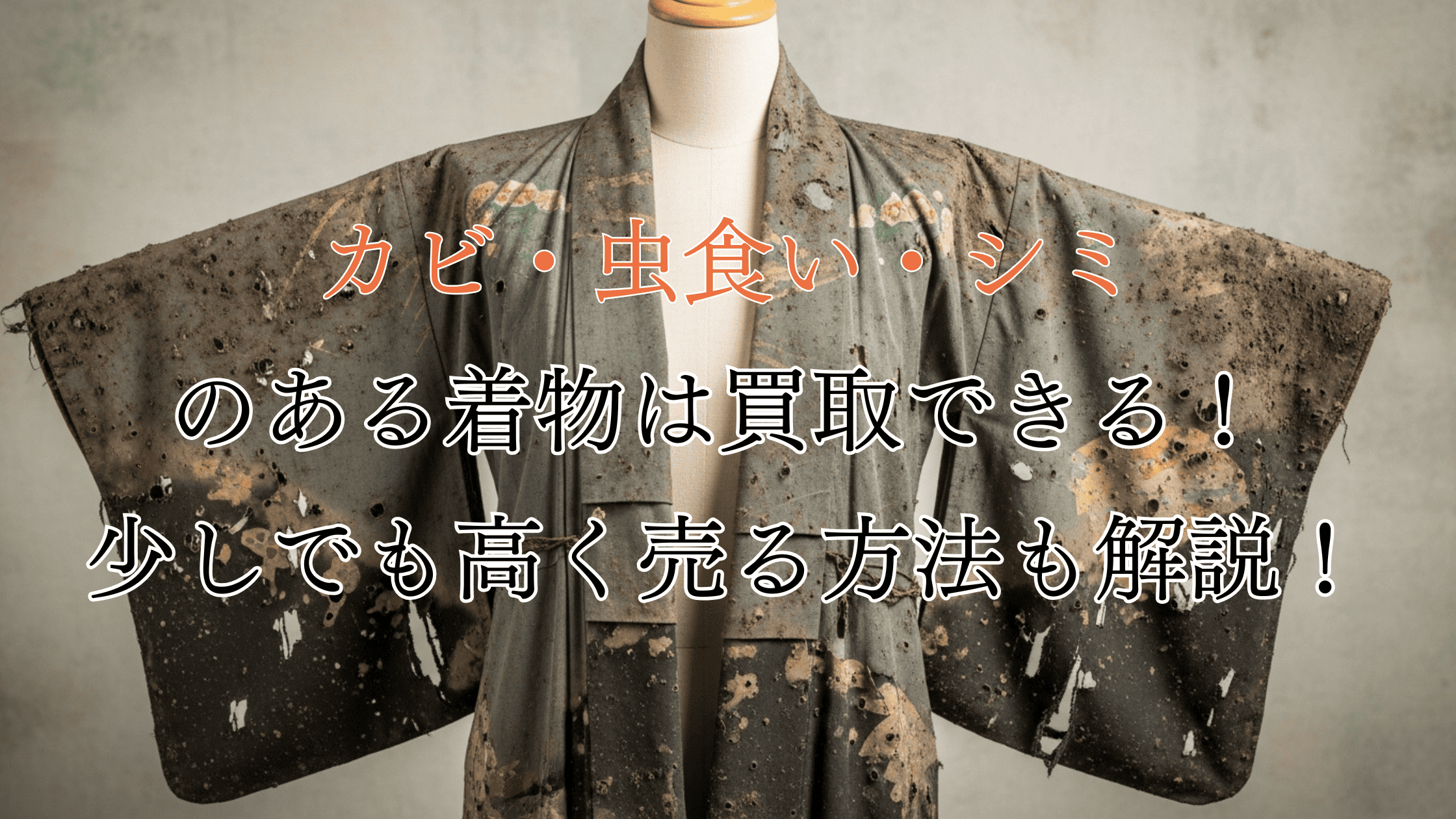 【諦めないで！】カビ・虫食い・シミのある着物は買取できる！