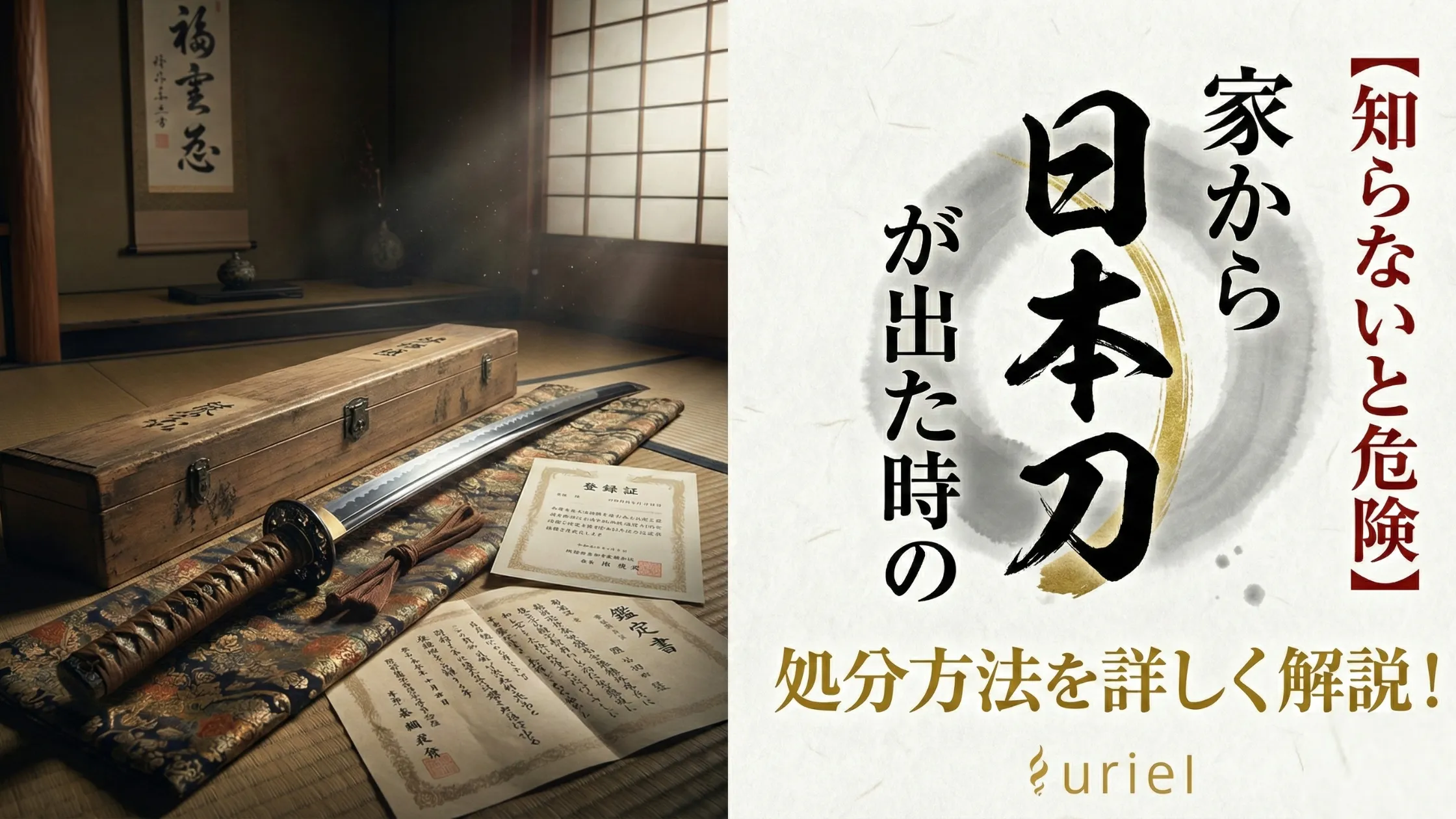 【知らないと危険】家から日本刀が出た時の処分方法を詳しく解説!