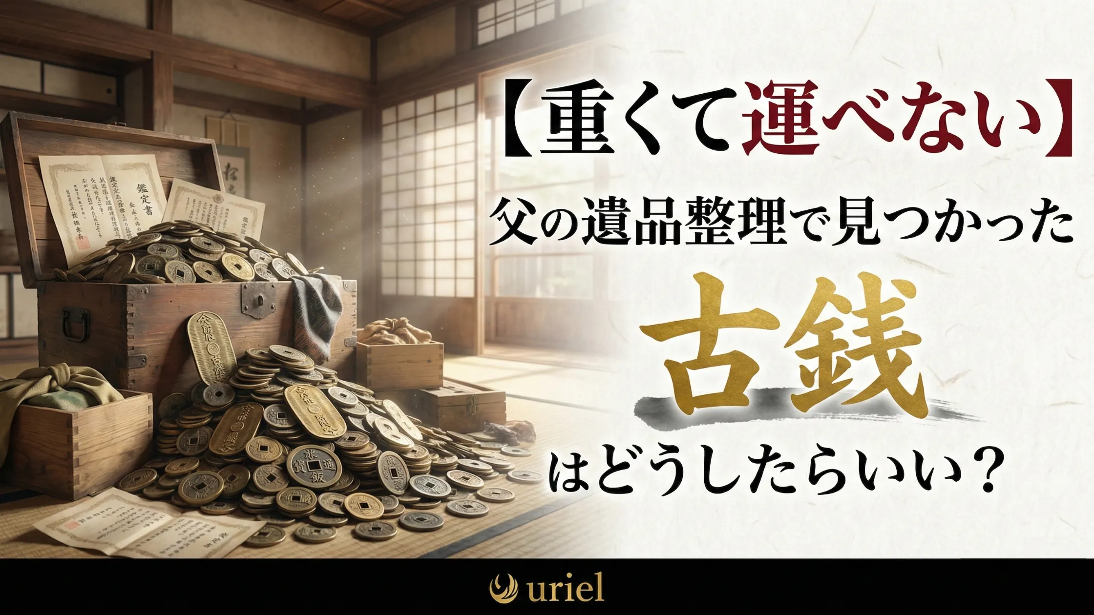 【重くて運べない】父の遺品整理で見つかった古銭はどうしたらいい？