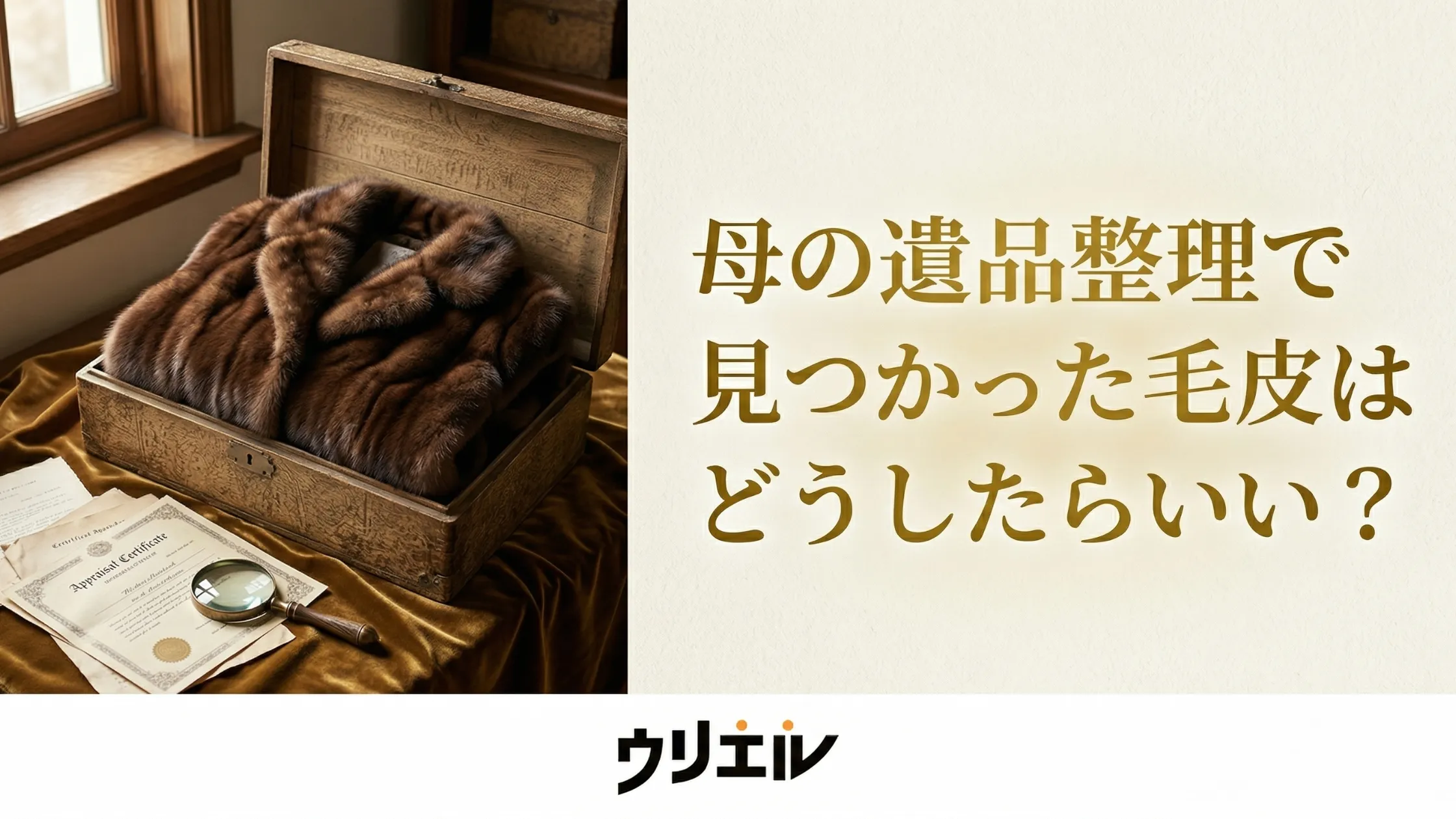 母の遺品整理で見つかった毛皮はどうしたらいい？