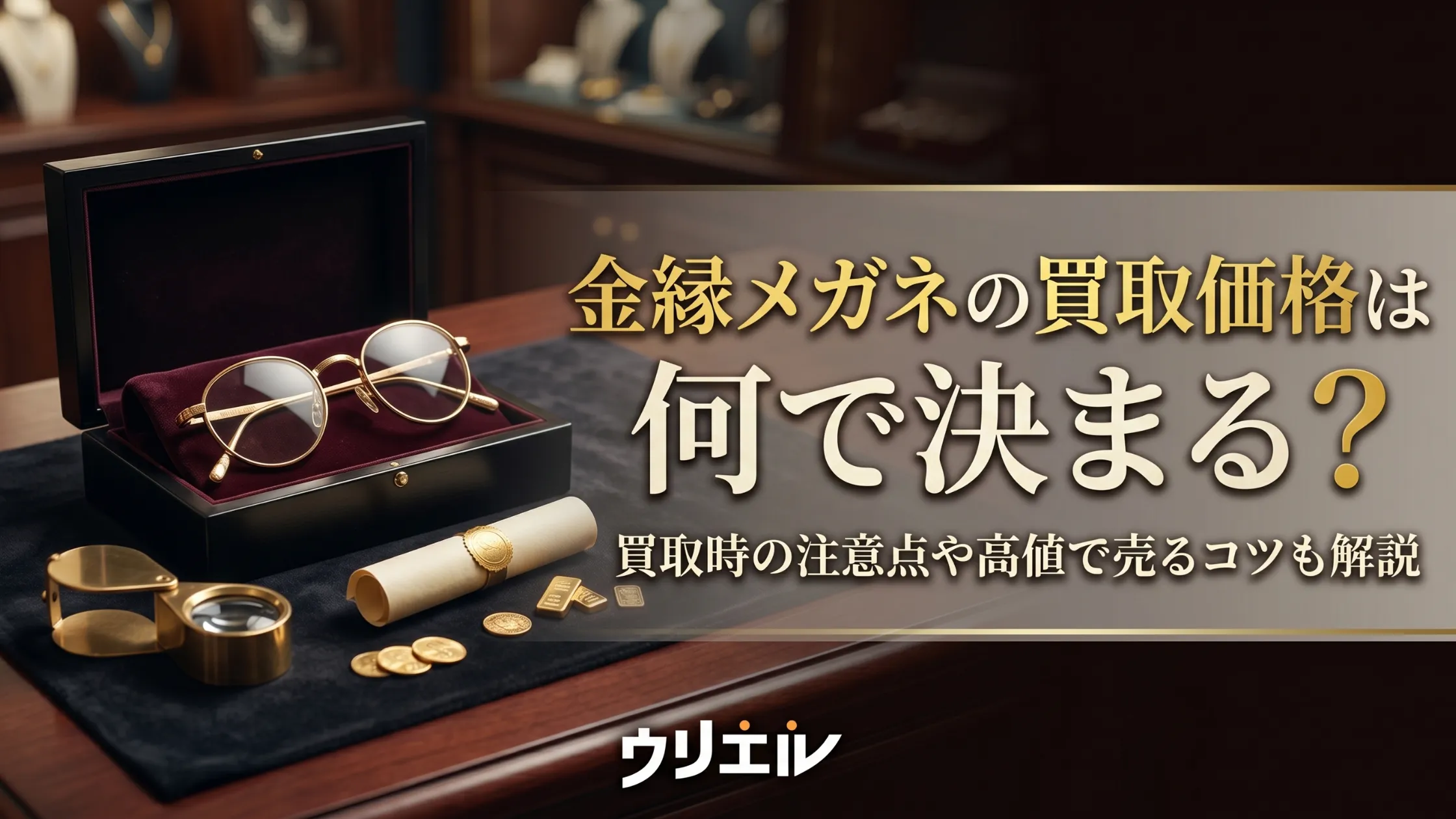 金縁メガネの買取価格は何で決まる？買取時の注意点や高値で売るコツも解説